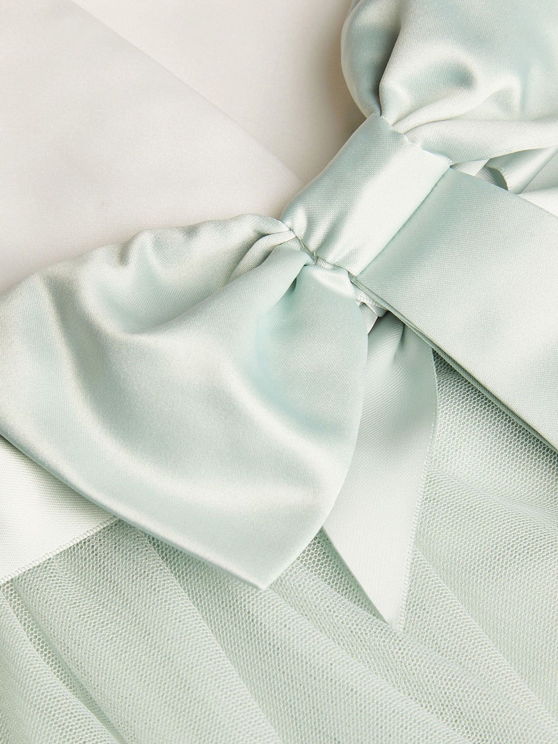Monsoon Sage Green Tulle Baby Flower Girl Dress image 5