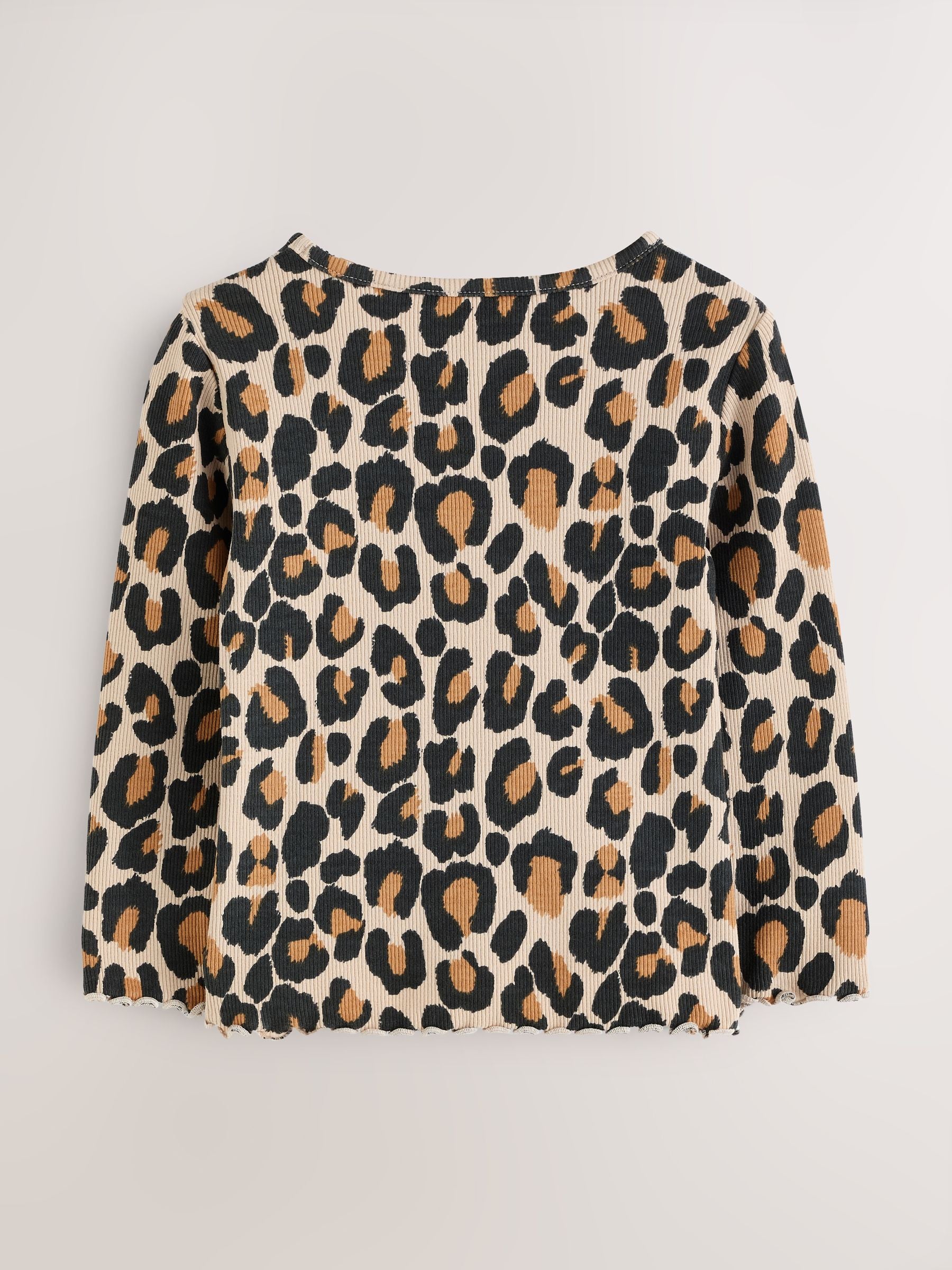 Animal Leopard Print Cotton Rich Long Sleeve Rib T-Shirt (3mths-7yrs) image 7