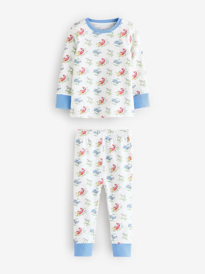 Blue/White Cars Cath Kidston Snuggle Pyjamas 3 Pack image 3
