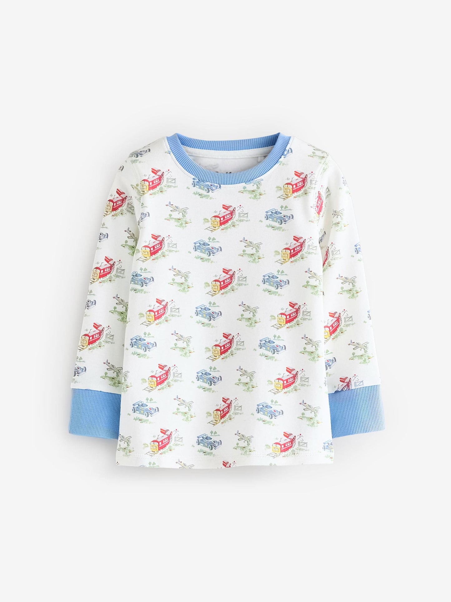 Blue/White Cars Cath Kidston Snuggle Pyjamas 3 Pack image 6