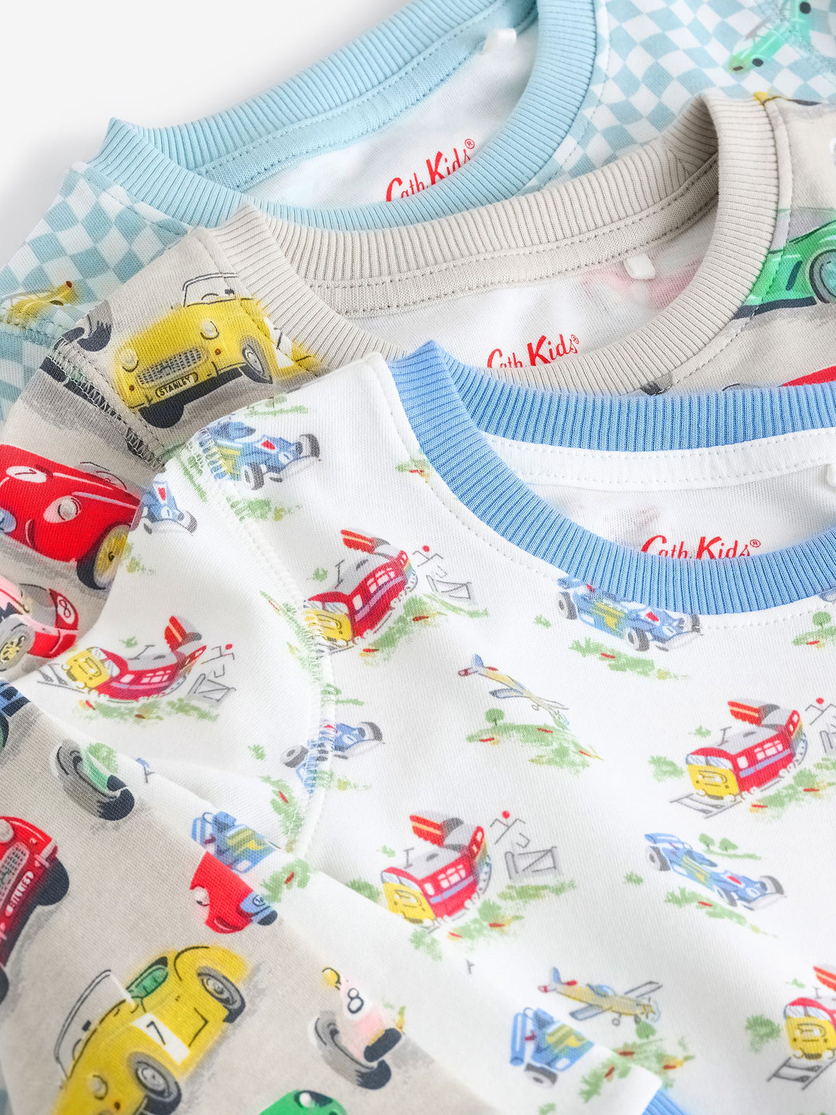 Blue/White Cars Cath Kidston Snuggle Pyjamas 3 Pack - image 9