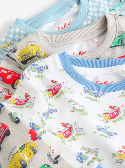 Blue/White Cars Cath Kidston Snuggle Pyjamas 3 Pack - image 9