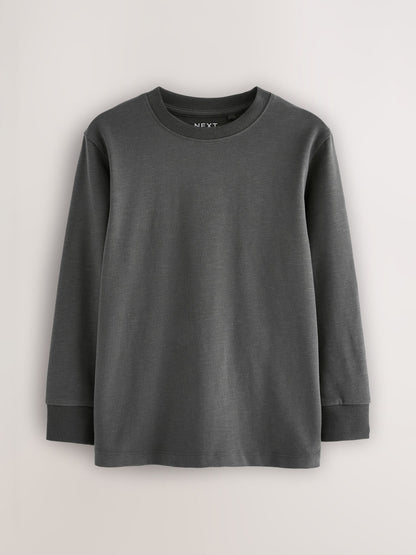 Dsiney Kidz - Charcoal Grey Regular Fit Long Sleeve Cosy T-Shirt (3-16yrs) image 1