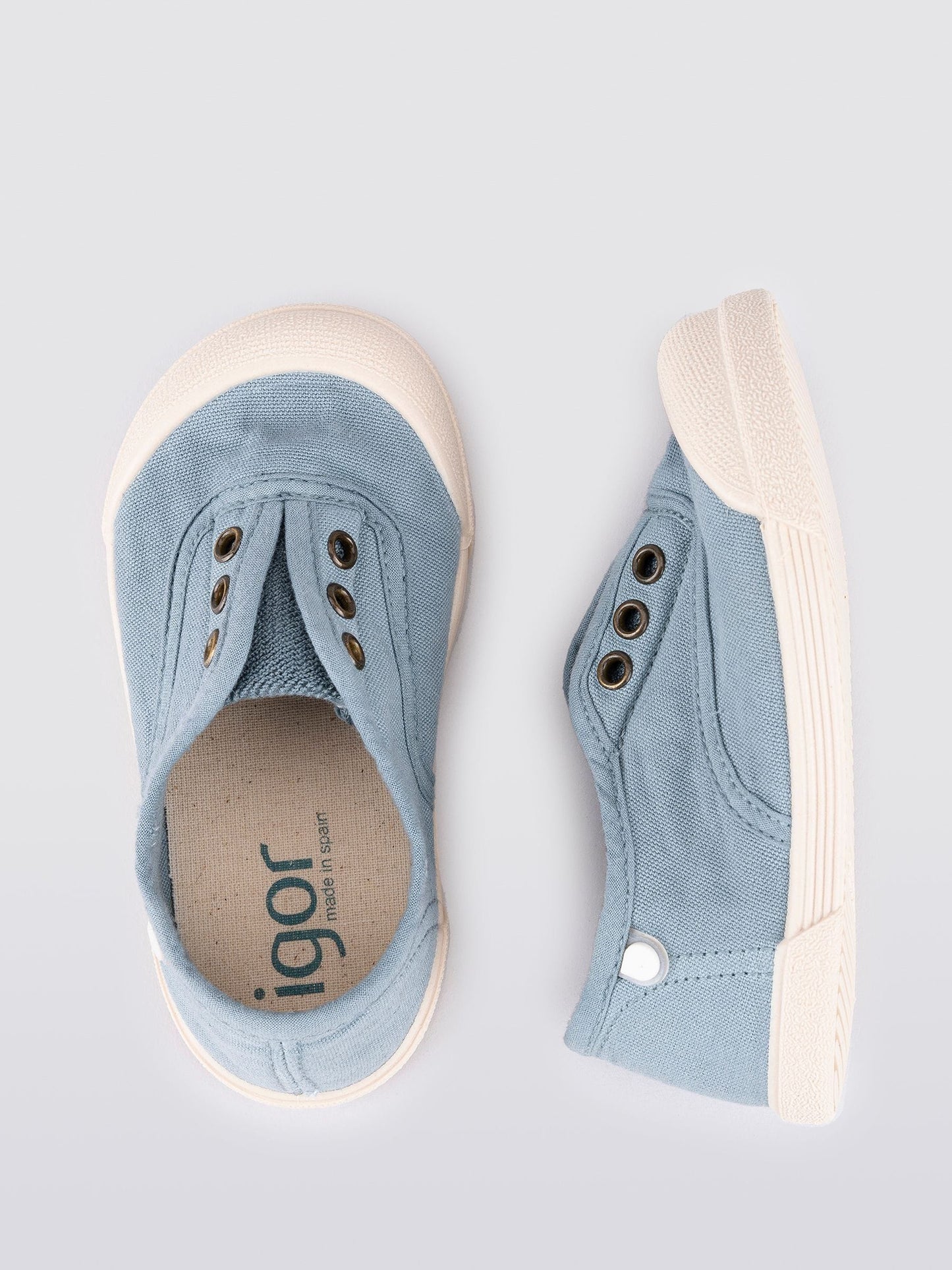 Igor Light Blue Lona Canvas Plimsolls Shoes image 3