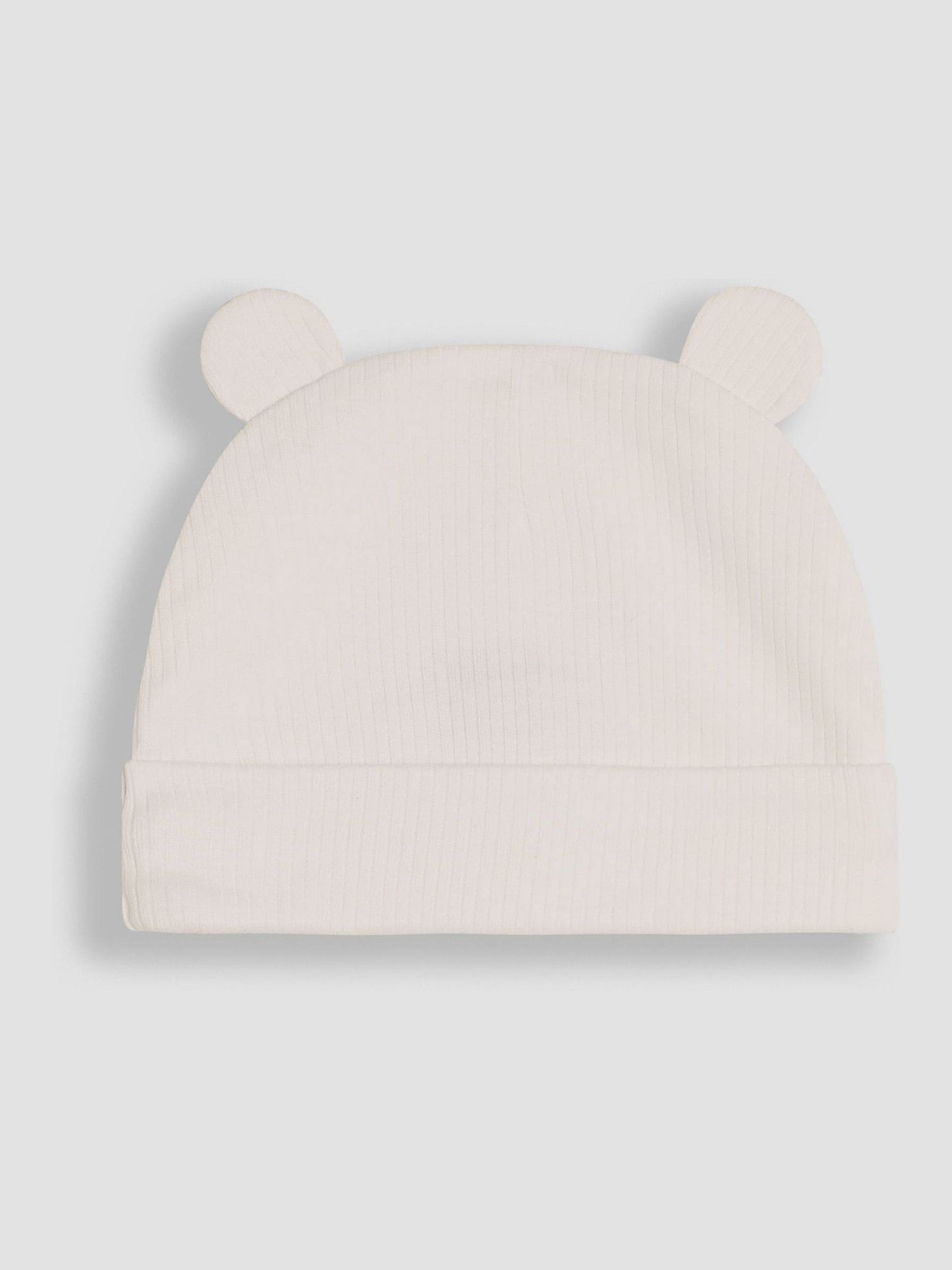 JoJo Maman Bébé Blue Rib 2-Pack Baby Hats image 3