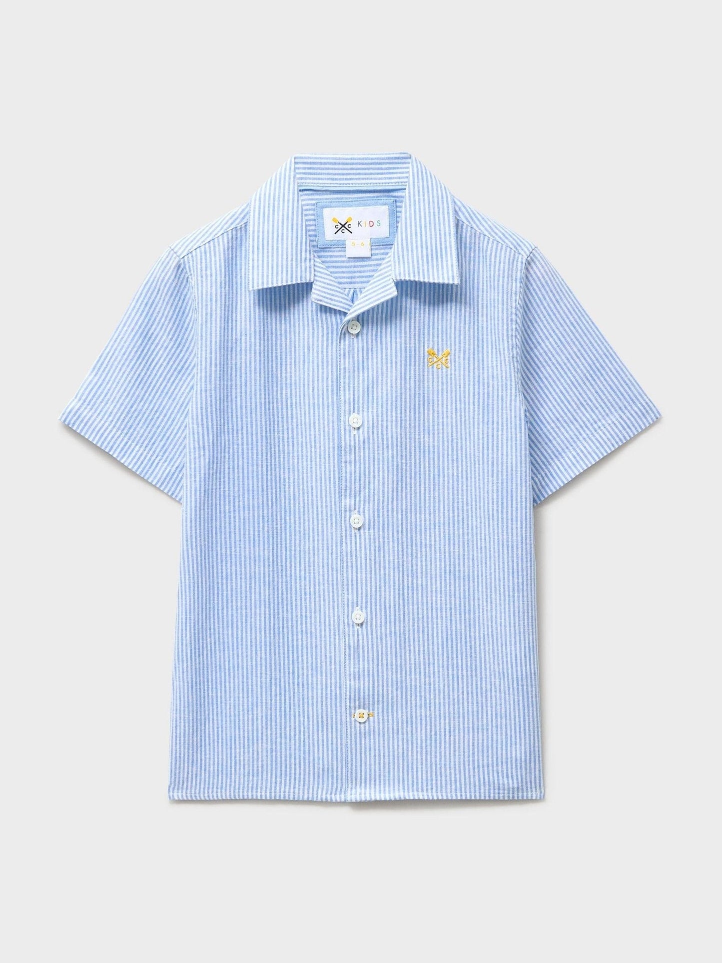 Dsiney Kidz - Crew Clothing Blue Linen-Blend Resort Shirt image 1