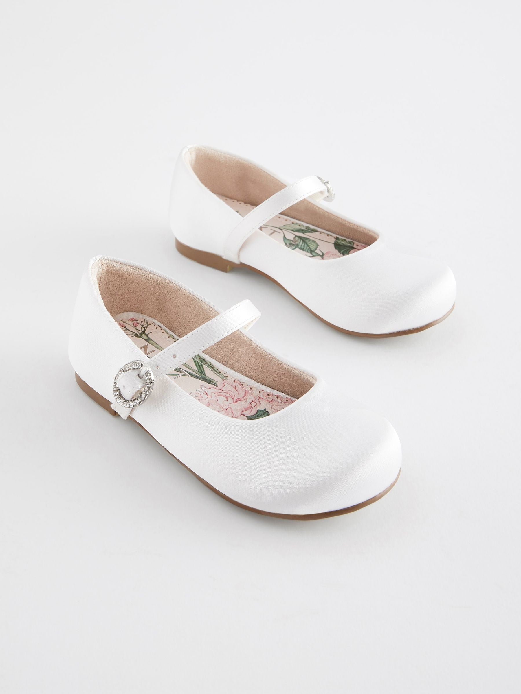 White Wide Fit (G) Flower Girl Occasion Mary Jane Shoes image 2