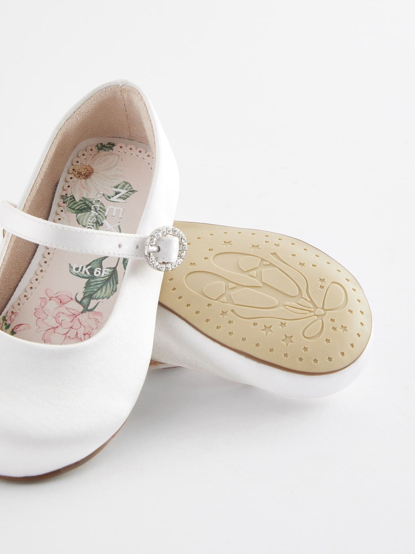 White Wide Fit (G) Flower Girl Occasion Mary Jane Shoes image 6