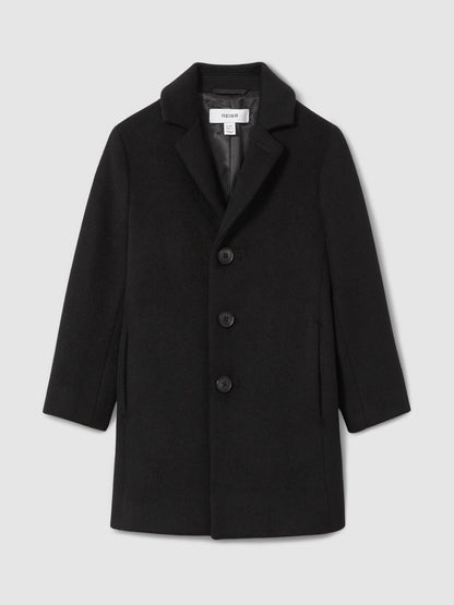 Dsiney Kidz - Reiss Black Gable 3-9 yrs Single Breasted Overcoat image 2