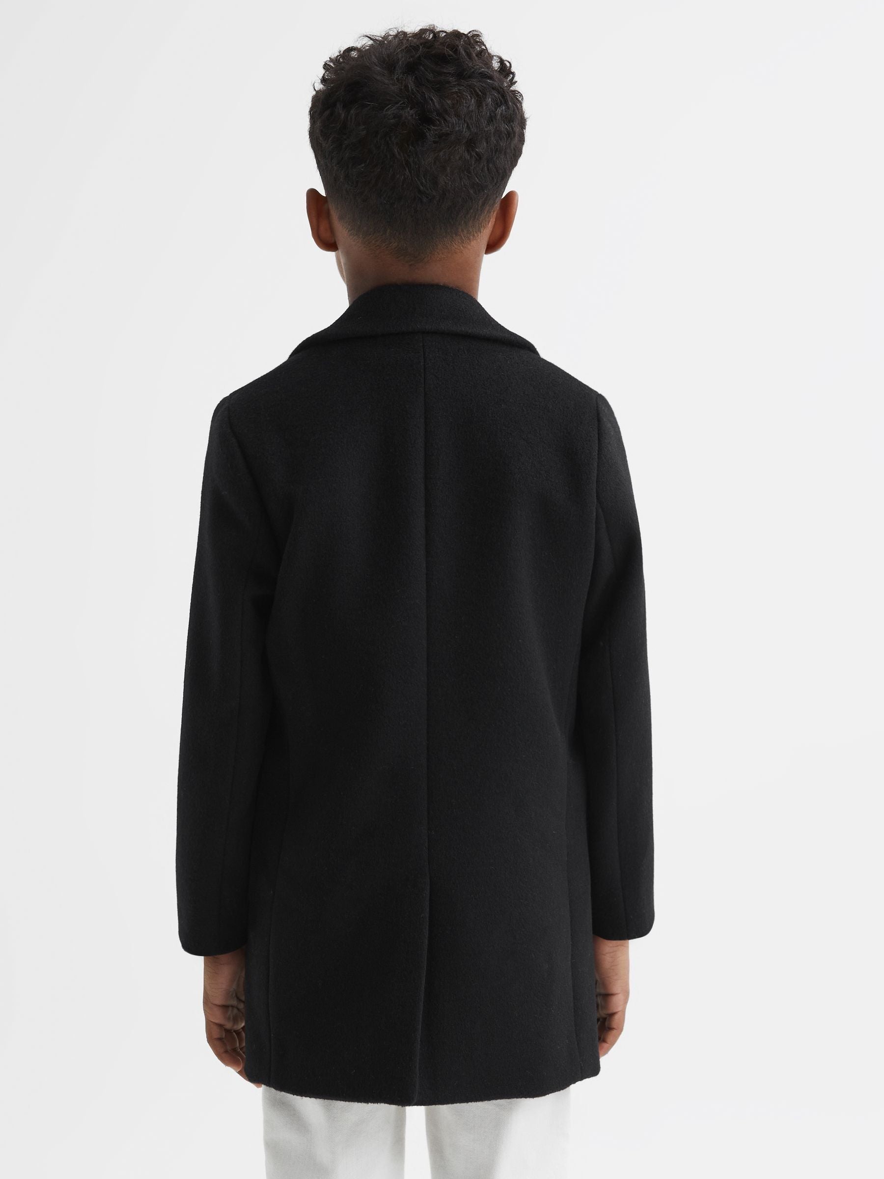 Dsiney Kidz - Reiss Black Gable 3-9 yrs Single Breasted Overcoat image 6