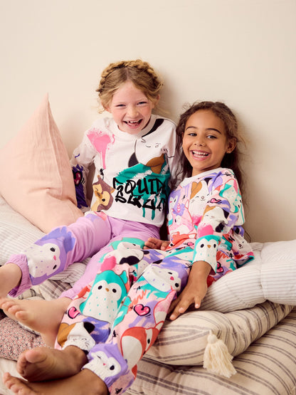 White/Pink/Purple Squishmallows Pyjamas 2 Pack (5-14yrs)