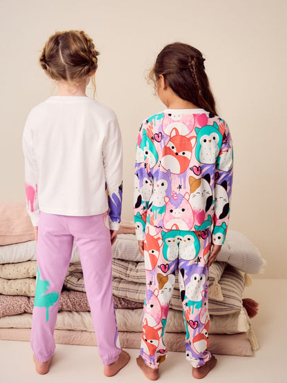White/Pink/Purple Squishmallows Pyjamas 2 Pack (5-14yrs)