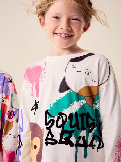 White/Pink/Purple Squishmallows Pyjamas 2 Pack (5-14yrs)