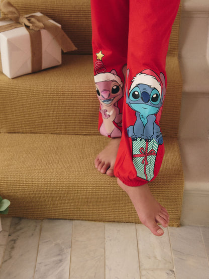 Red Lilo and Stitch Christmas Pyjamas (3-14yrs)