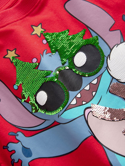 Red Lilo and Stitch Christmas Pyjamas (3-14yrs)