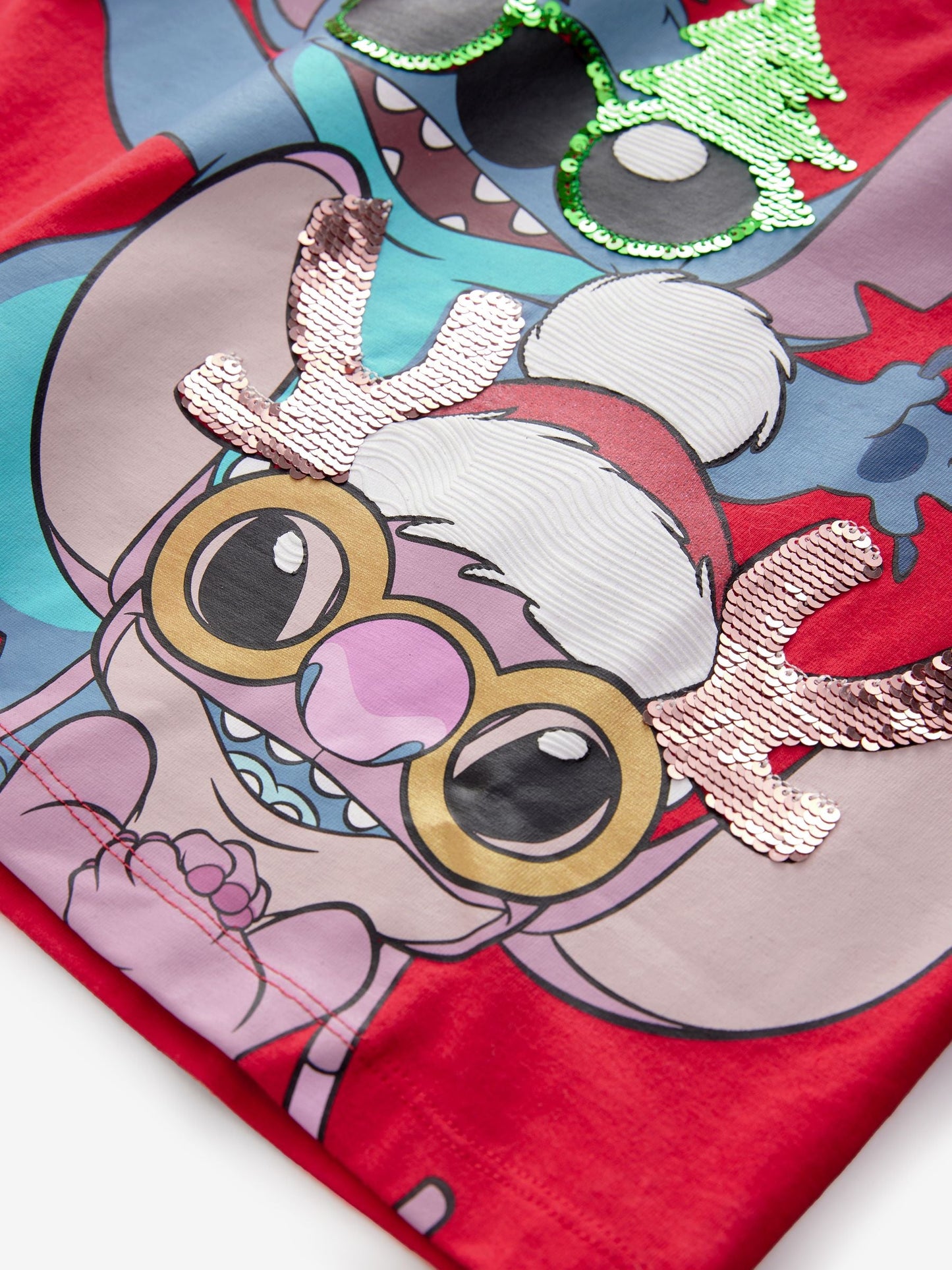 Red Lilo and Stitch Christmas Pyjamas (3-14yrs)