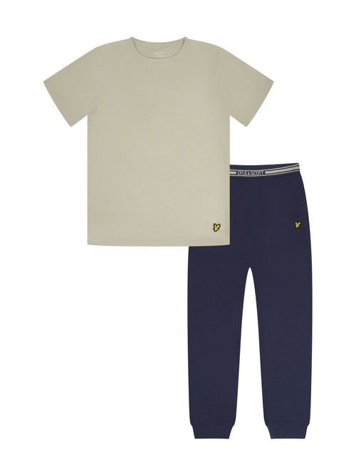 Dsiney Kidz - Lyle & Scott Grey Boys Onyx T-Shirt And Cuffed Pant Set image 1
