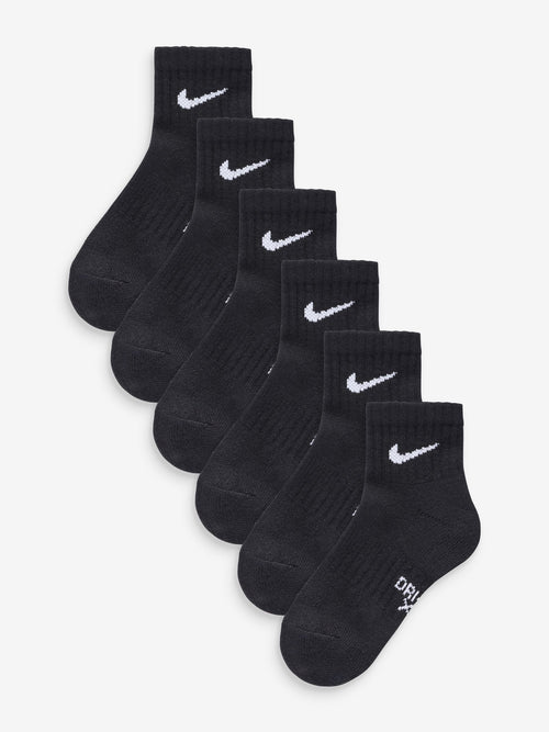 Nike Black Kids Little Performance Ankle Socks 6 Pack image 1