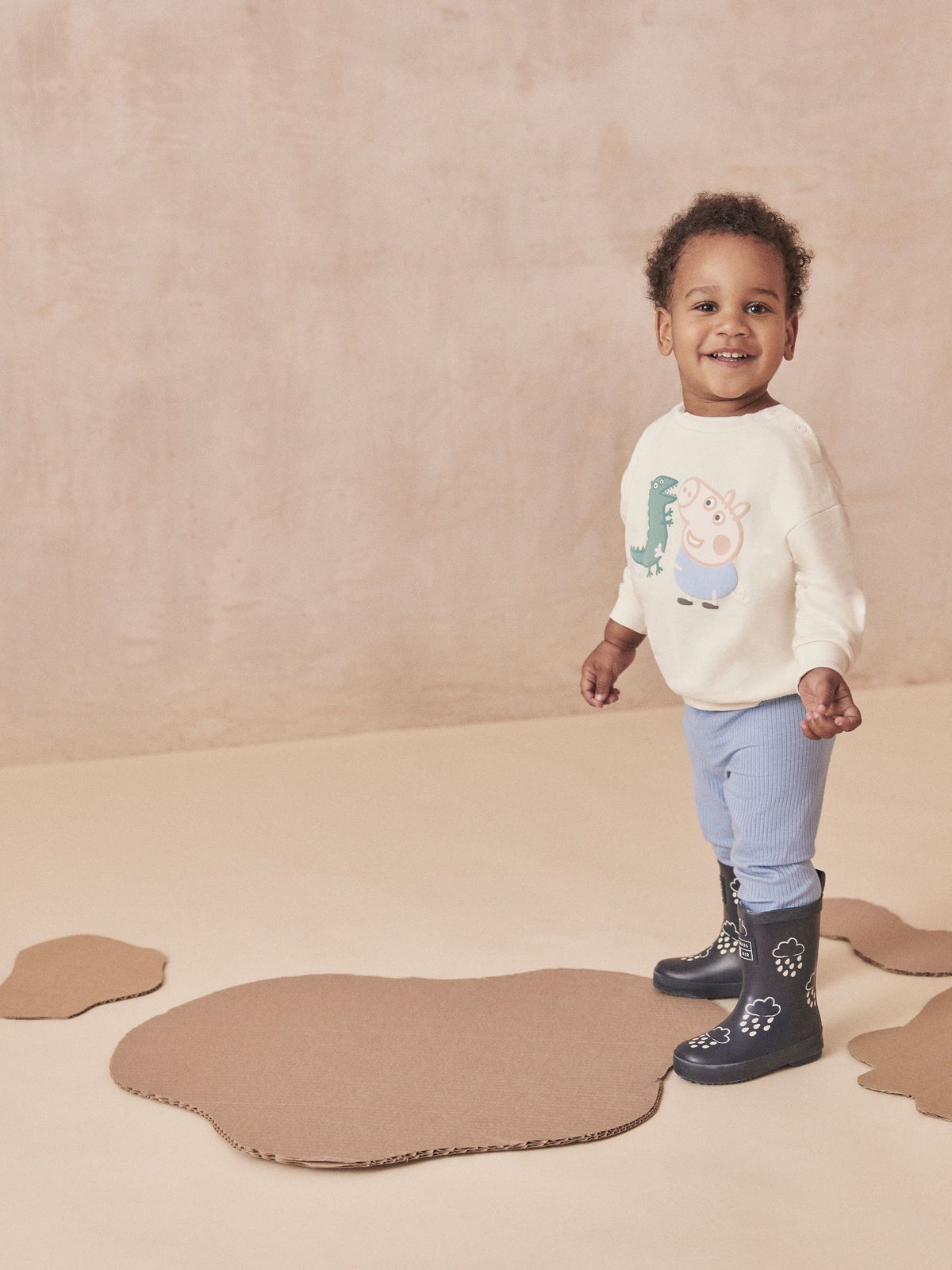 MORI Cream Oversized Cotton Peppa Pig George Sweatshirt - image 1