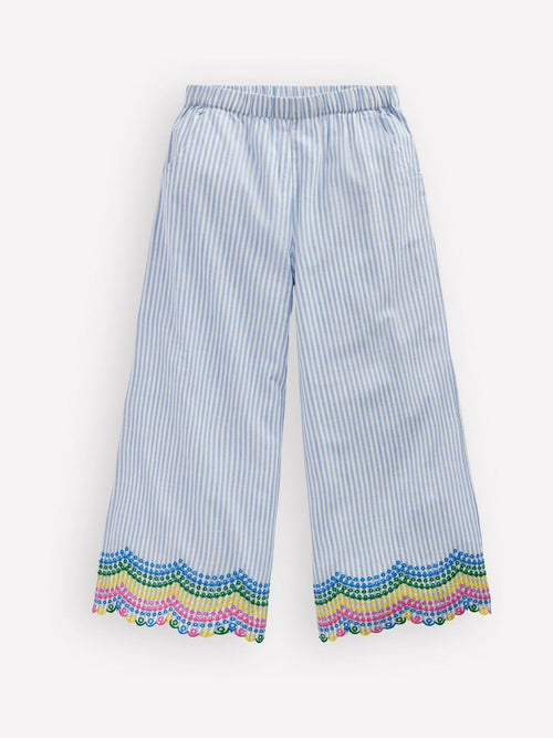 Boden Blue Scallop Hem Trousers image 1