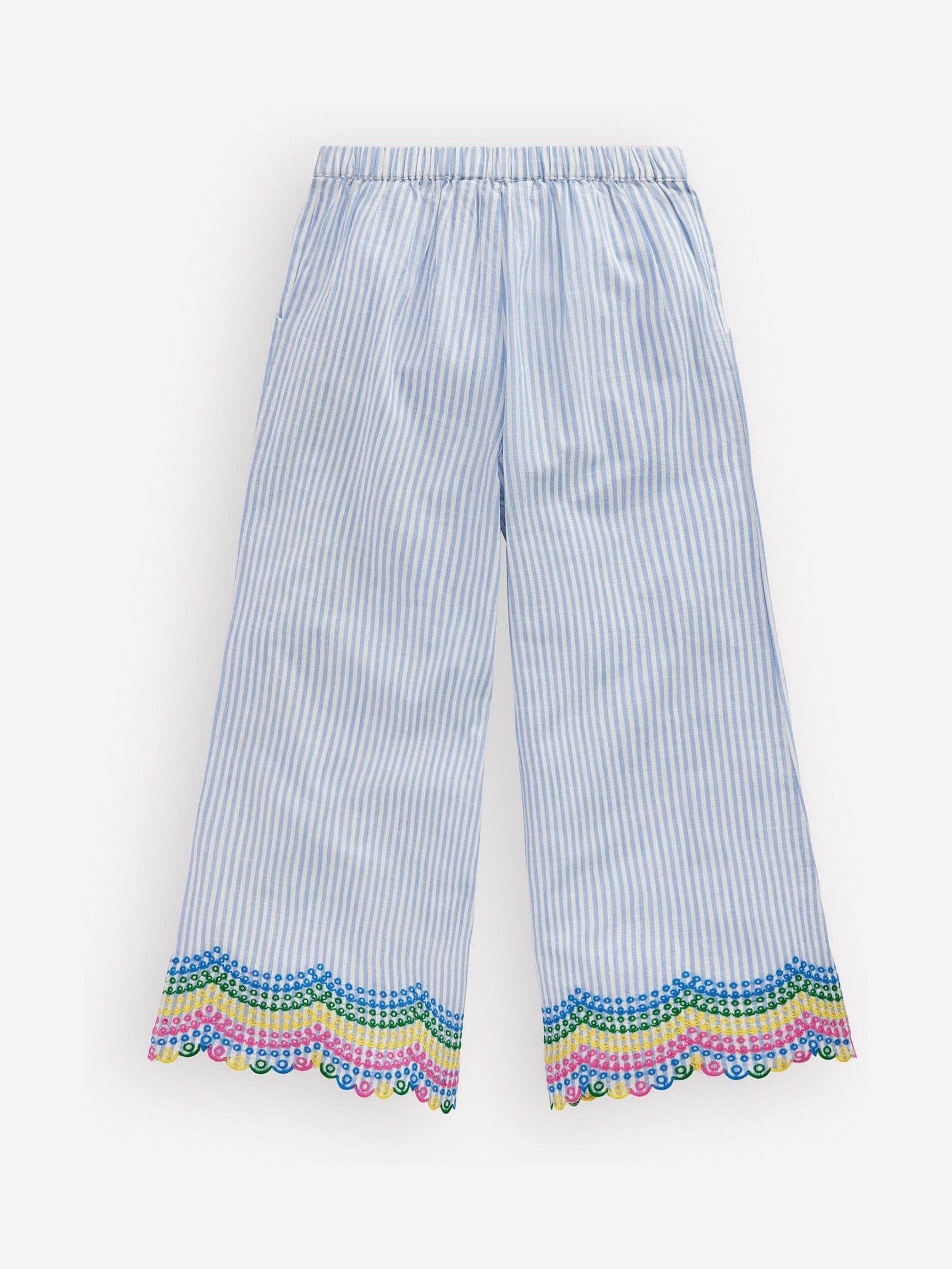 Boden Blue Scallop Hem Trousers image 2