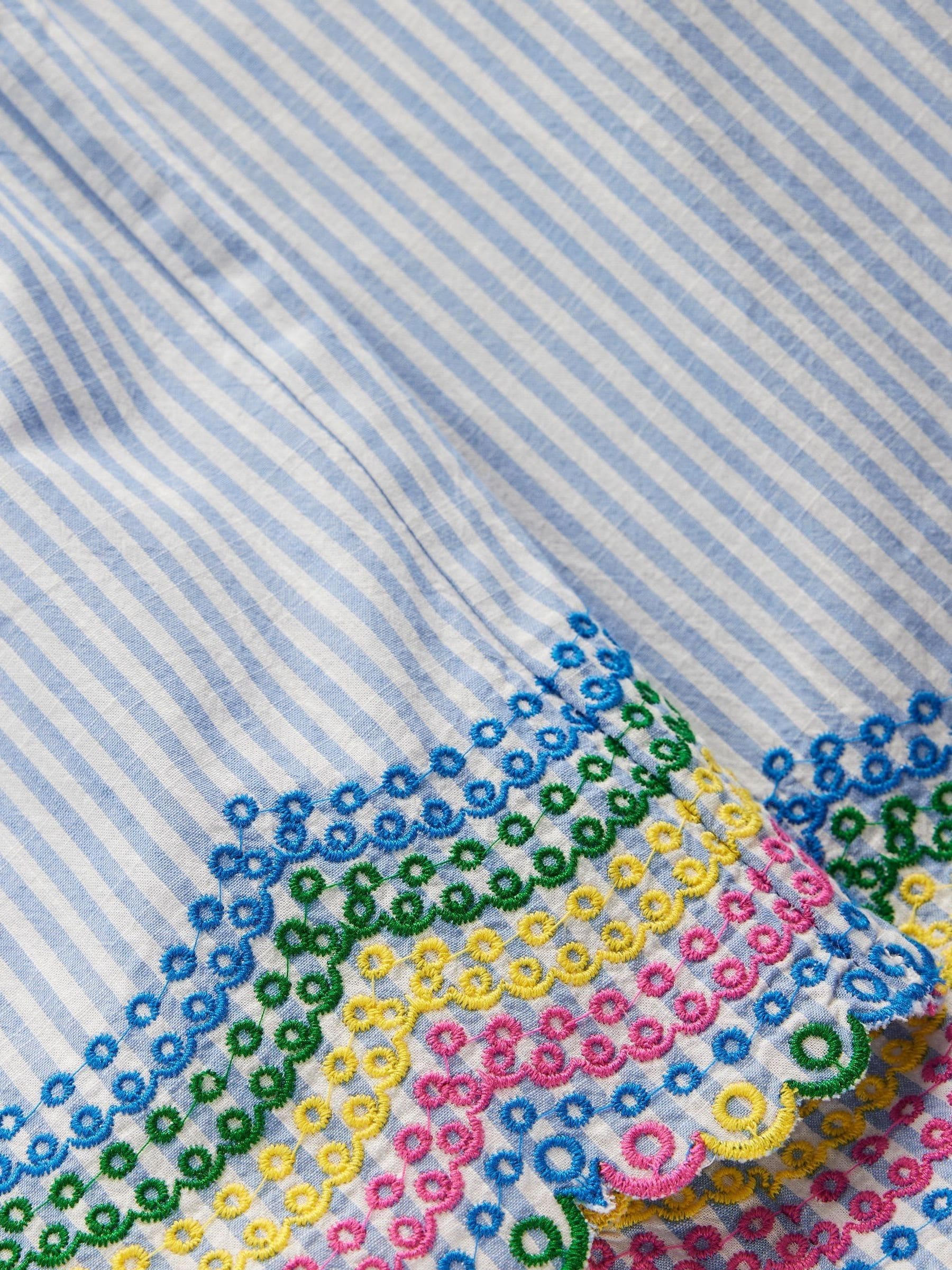 Boden Blue Scallop Hem Trousers image 3