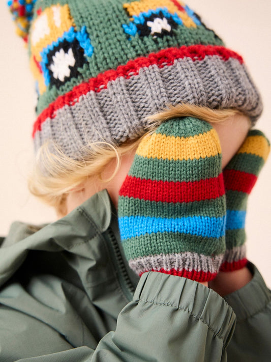 Green Tractor Hat And Mittens Set (3mths-10yrs) image 3