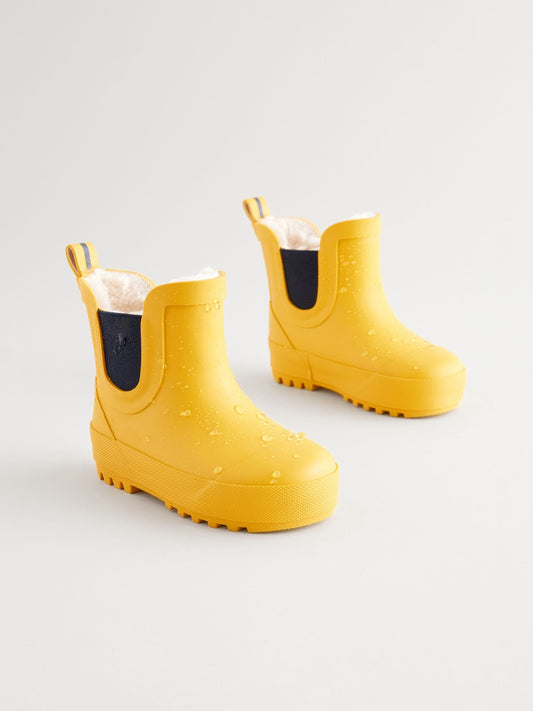 Yellow Warm Lined Ankle Wellies image 1
