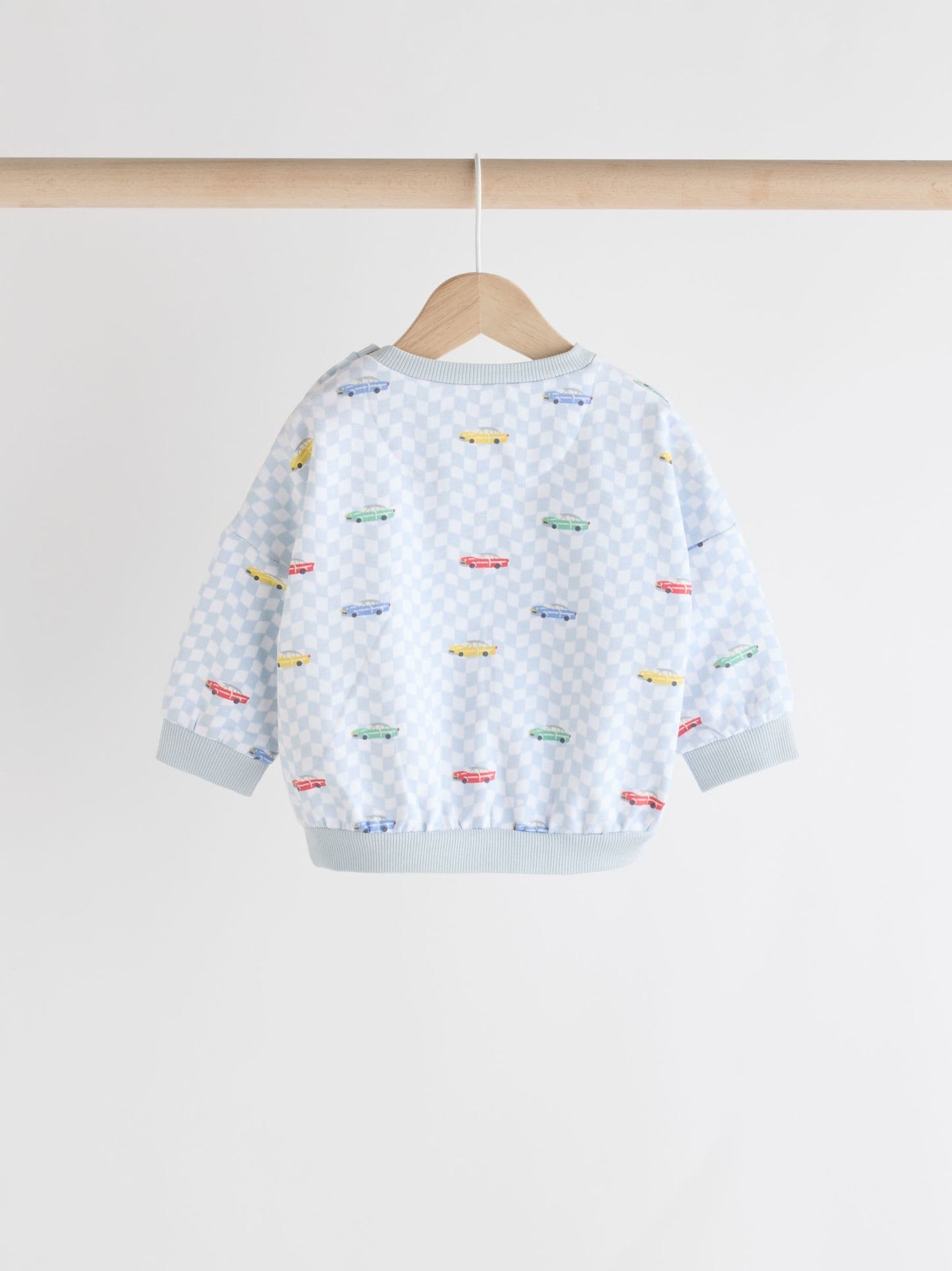 Cath Kidston Blue Checkerboard Transport Baby Sweatshirt and Joggers Set image 4
