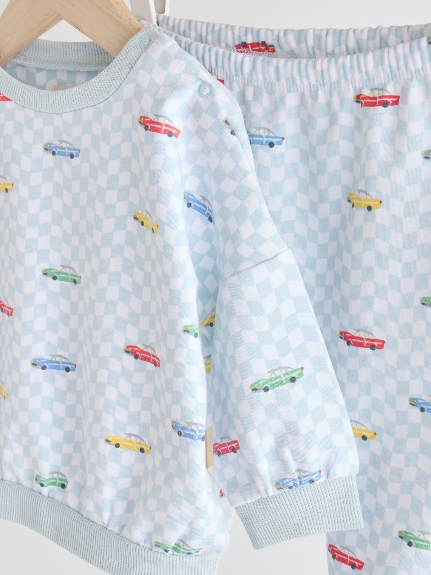 Cath Kidston Blue Checkerboard Transport Baby Sweatshirt and Joggers Set image 7