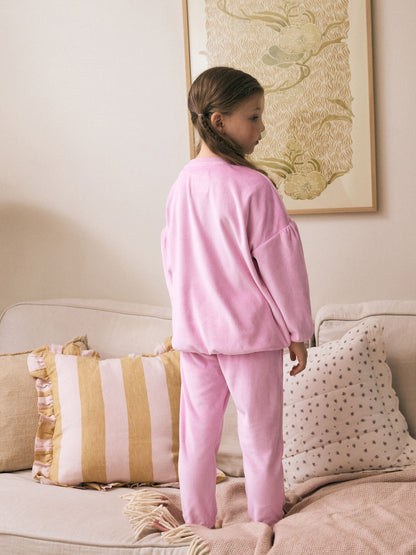 Red/Pink Cosy Fleece Pyjamas (9mths-16yrs)