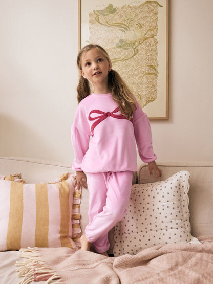 Red/Pink Cosy Fleece Pyjamas (9mths-16yrs)