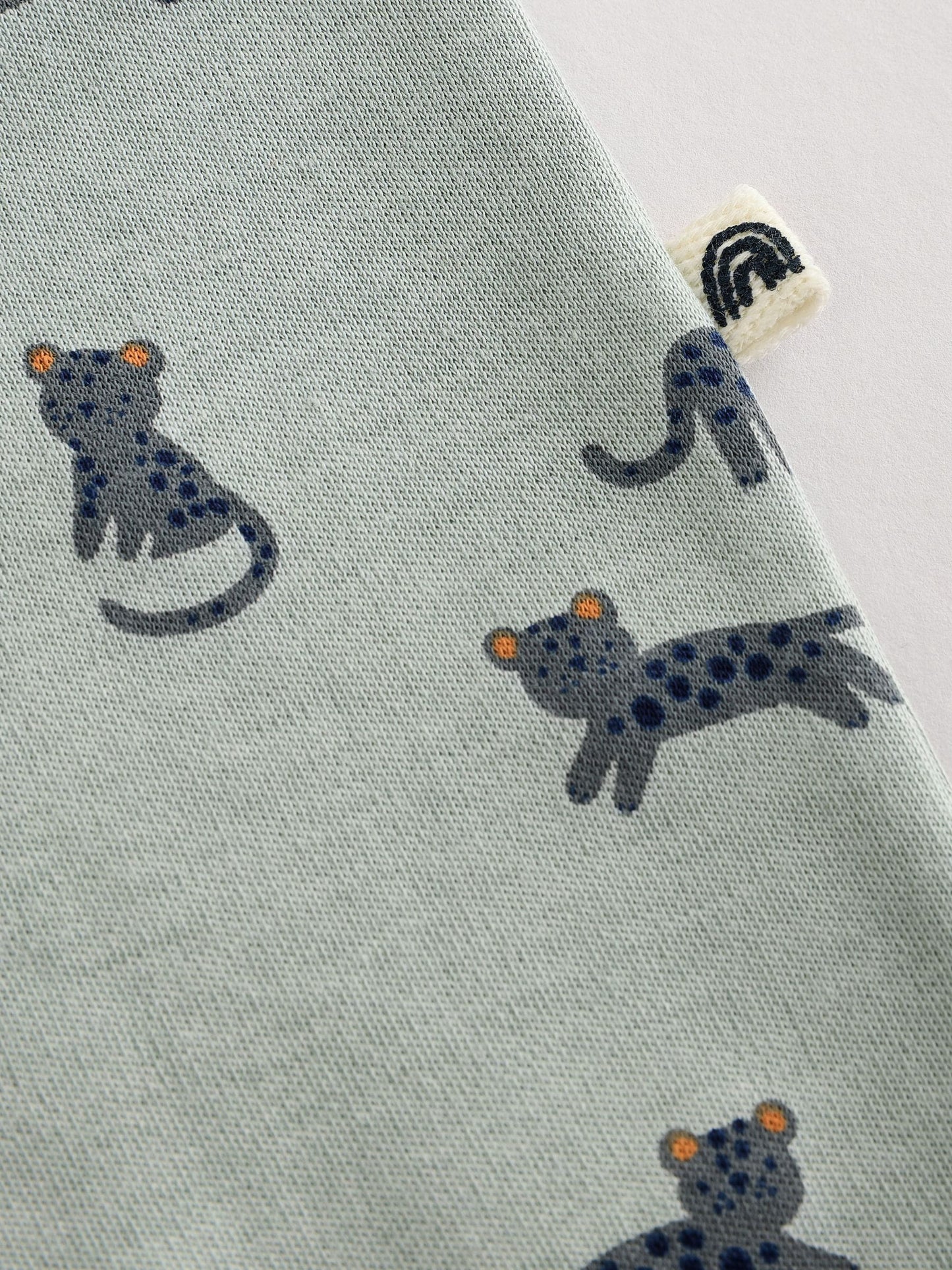 Teal Blue Baby Printed Zip Sleepsuits 3 Pack (0mths-3yrs) image 4