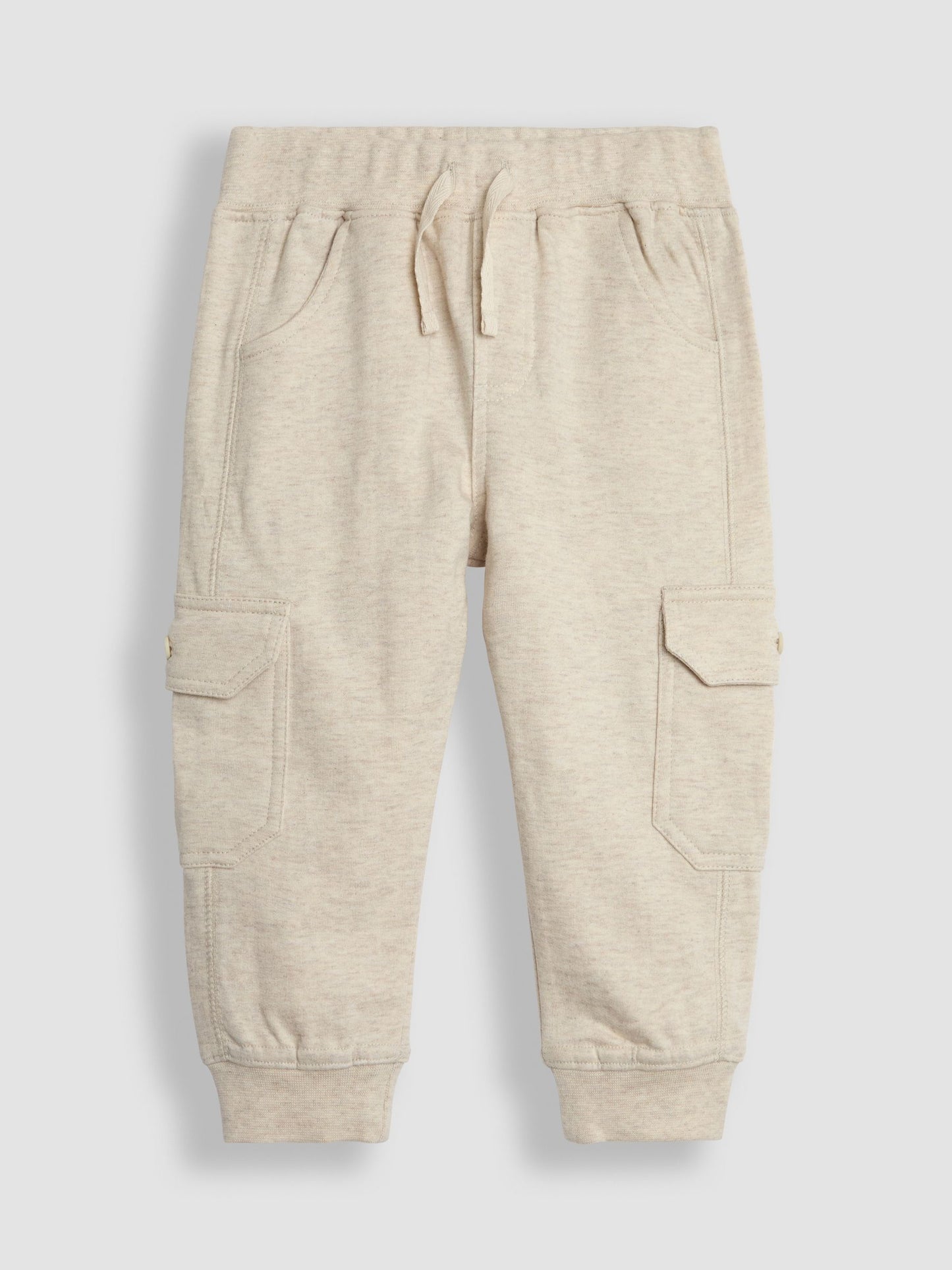 JoJo Maman Bébé Tan Brown & Natural Marl 2-Pack Cargo Joggers image 2