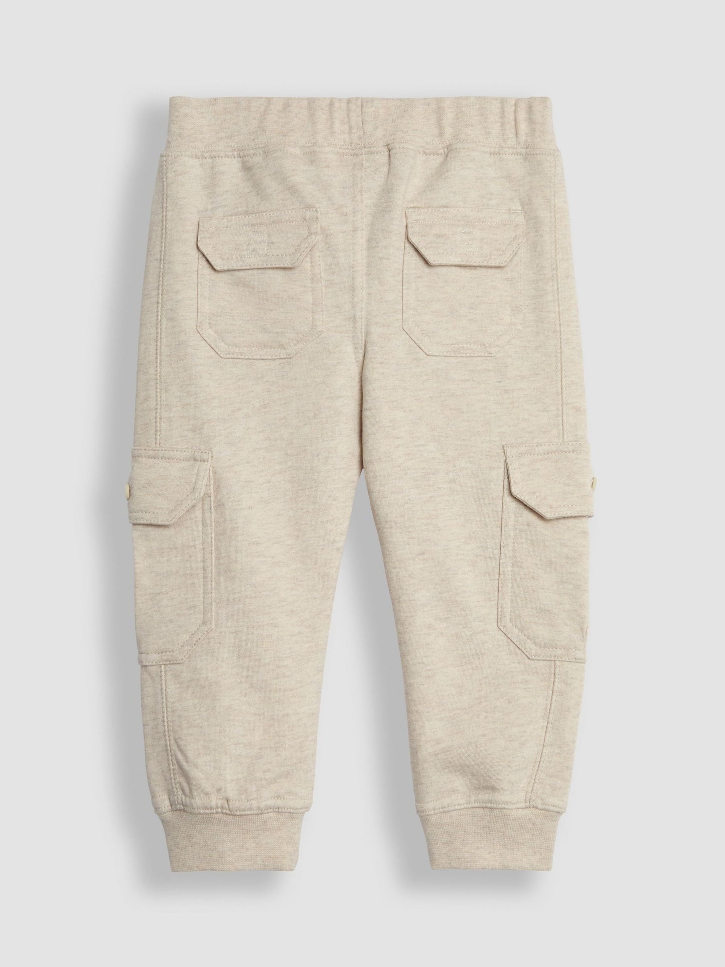 JoJo Maman Bébé Tan Brown & Natural Marl 2-Pack Cargo Joggers image 3