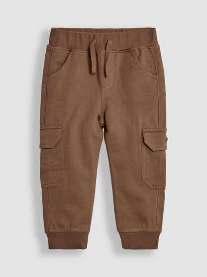 JoJo Maman Bébé Tan Brown & Natural Marl 2-Pack Cargo Joggers image 4