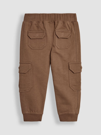 JoJo Maman Bébé Tan Brown & Natural Marl 2-Pack Cargo Joggers image 5