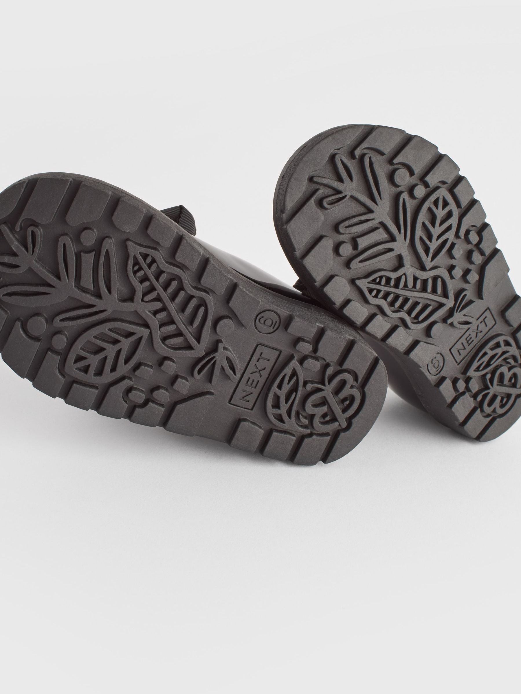 Black Wide Fit (G) Chunky Bow Mary Jane Shoes image 5