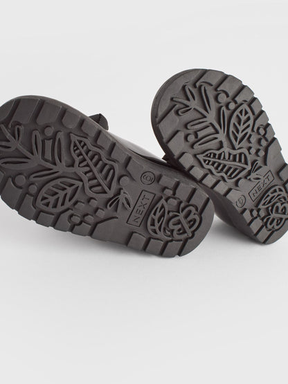 Black Wide Fit (G) Chunky Bow Mary Jane Shoes image 5