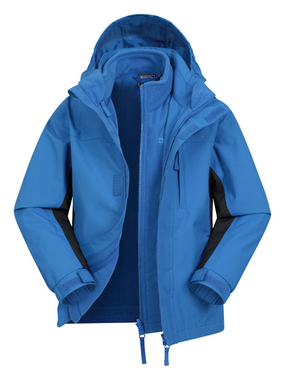 Dsiney Kidz - Mountain Warehouse Mid Blue Cannonball 3 in 1 Waterproof Jacket image 1