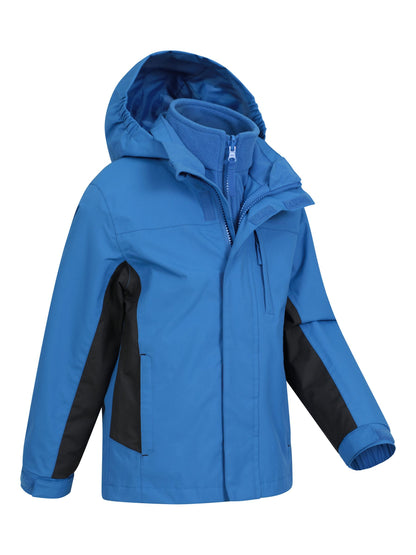 Dsiney Kidz - Mountain Warehouse Mid Blue Cannonball 3 in 1 Waterproof Jacket image 2