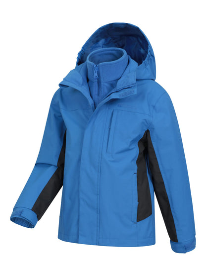 Dsiney Kidz - Mountain Warehouse Mid Blue Cannonball 3 in 1 Waterproof Jacket image 4
