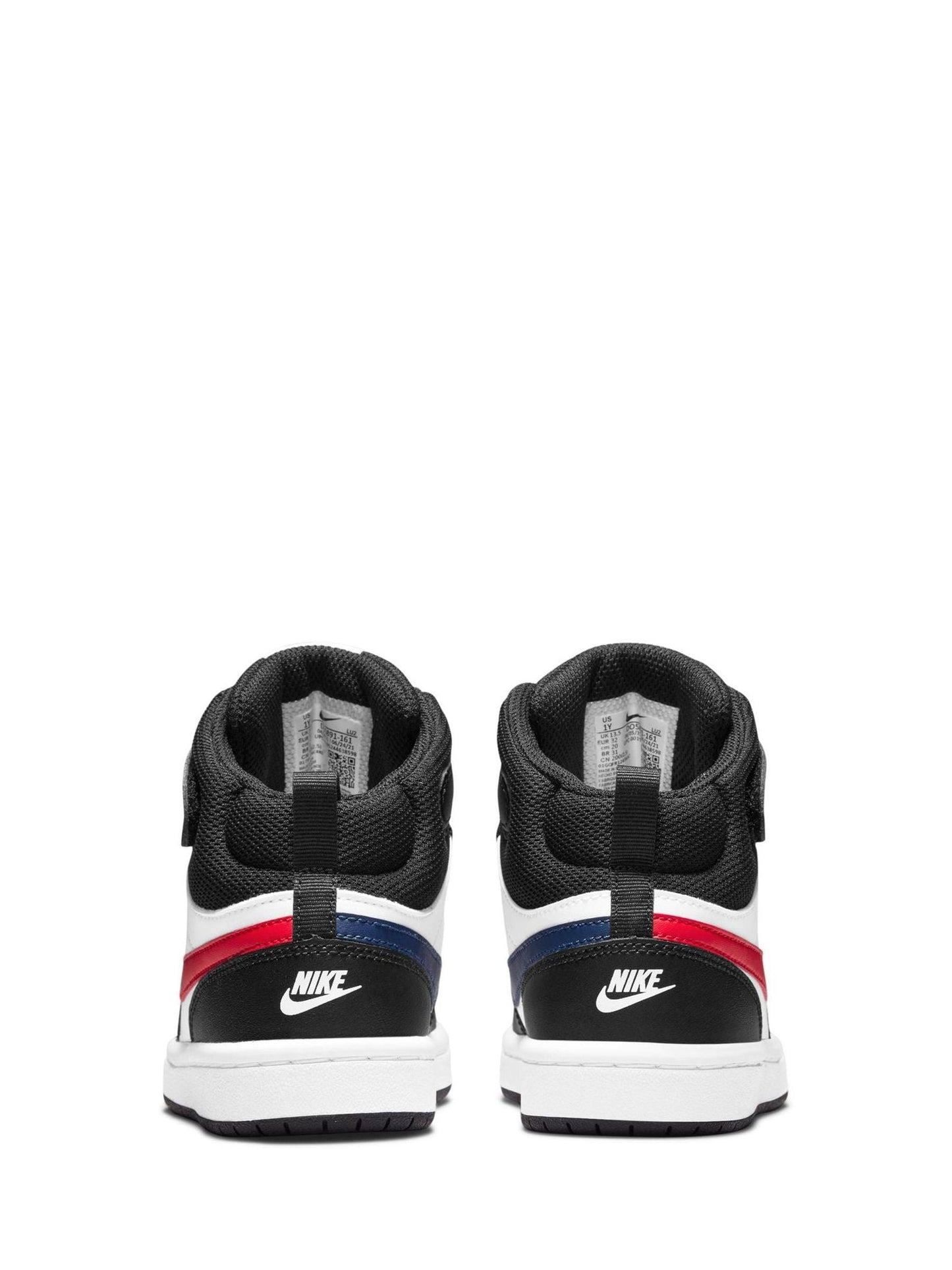 Nike White/Black Red Junior Court Borough Mid Trainers image 5