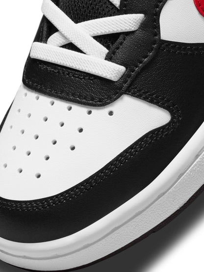 Nike White/Black Red Junior Court Borough Mid Trainers image 8