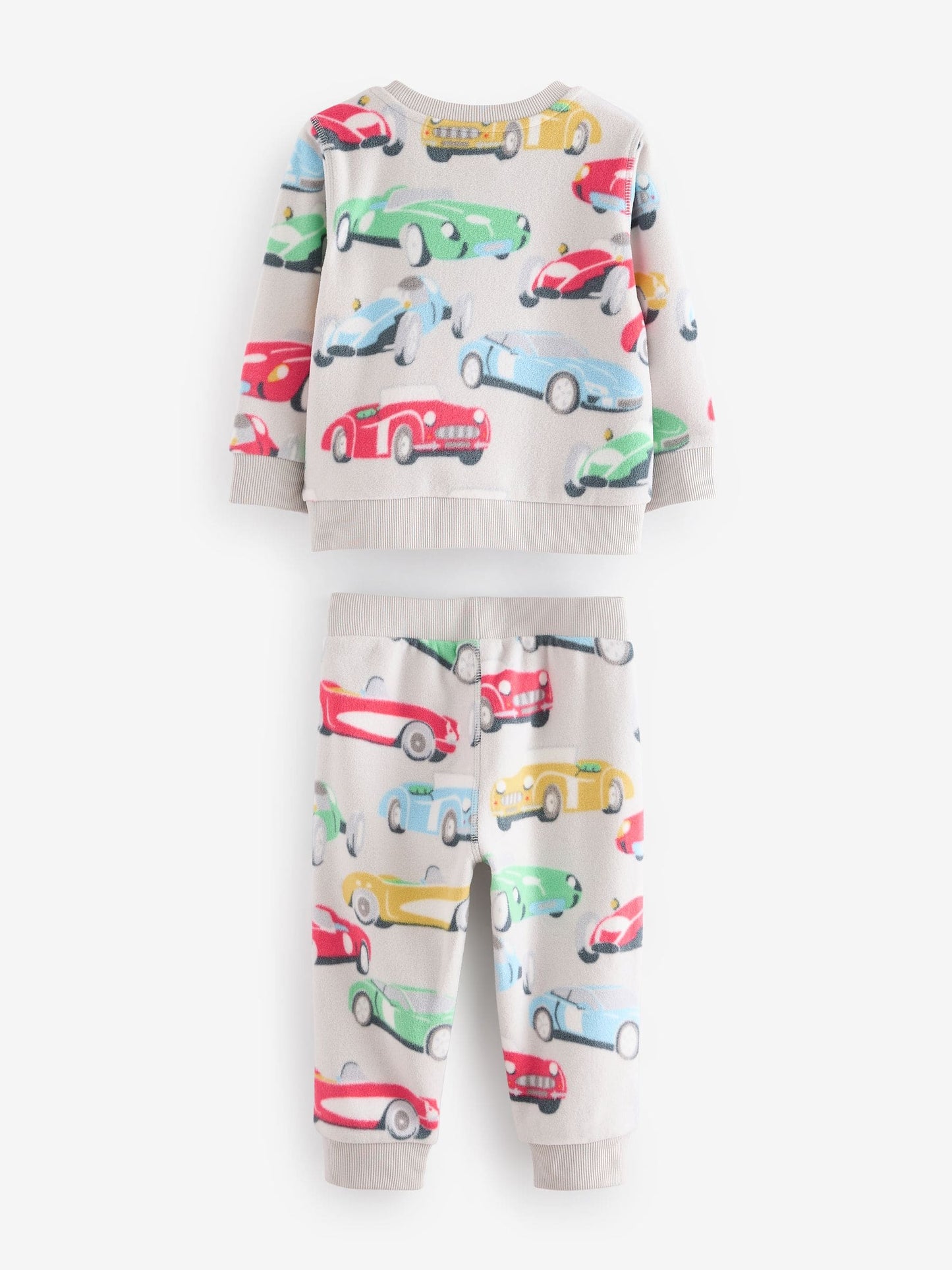 Cath Kidson Red/Ecru White Cars Single Cosy Fleece Pyjamas