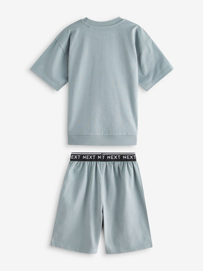 Sage Green Shorts Pyjamas 3 Pack (3-16yrs) image 4