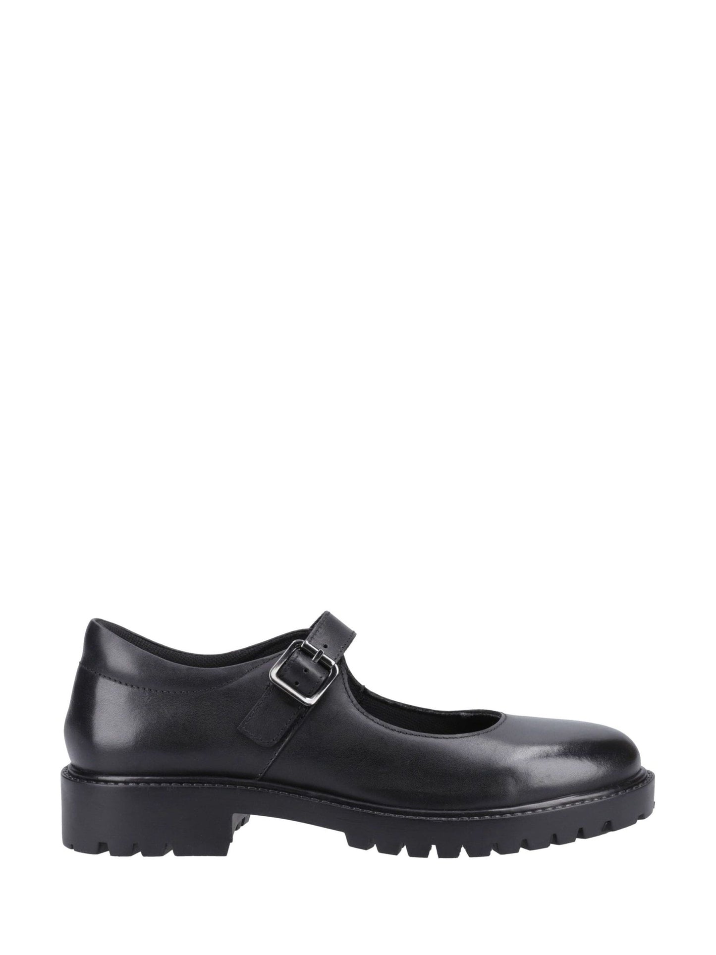 Hush Puppies Black Leather Aurora School Shoes image 1
