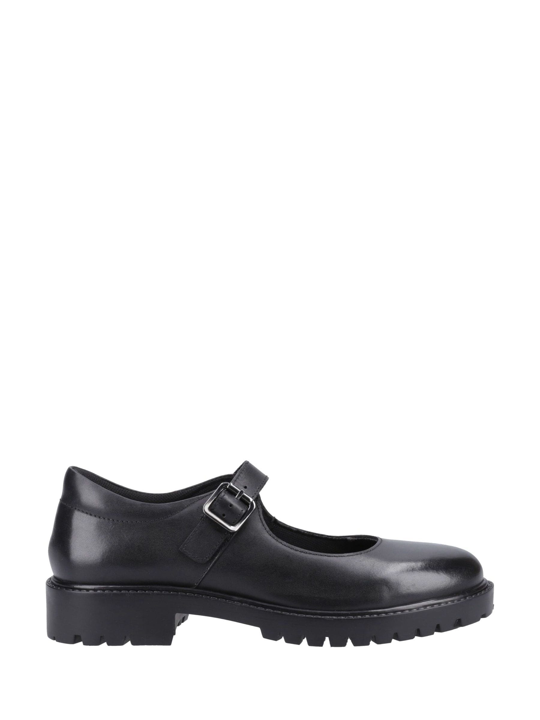 Hush Puppies Black Leather Aurora School Shoes image 1