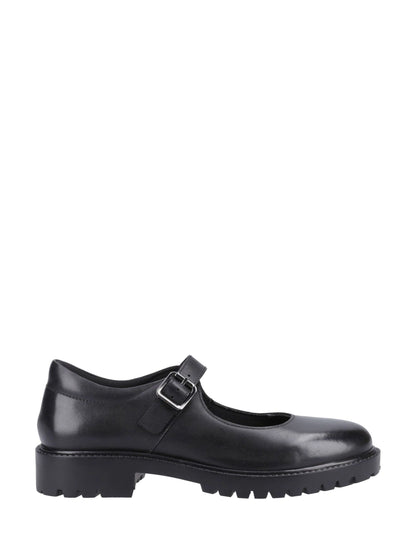 Hush Puppies Black Leather Aurora School Shoes image 1