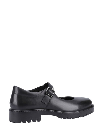 Hush Puppies Black Leather Aurora School Shoes image 2